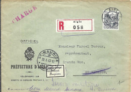 SUISSE 1943: LSC  Rec. De Aigle Pour St Maurice Refusée Et Rediirigée - Covers & Documents