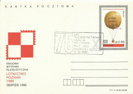 POLONIA,  TARJETA  CONMEMORATIVA,  AÑO  1980 - Airships