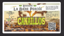 Etiquette De Bière  -  Canaillos  -  Brasserie  La Bière Percée  à  Pierre Châtel   (38) - Cerveza