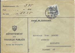 SUISSE 1945: LSC  Rec. De Lausanne Pour Montreux - Cartas & Documentos
