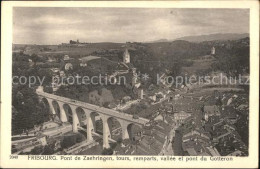 11653805 Fribourg FR Pont De Zaehringen Tours Remparts Vallee Et Pont Du Gottero - Otros & Sin Clasificación