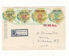 Sierra Leone / Registered Postcards / Self Adhesive Stamps / Maps - Sierra Leona (1961-...)