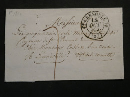 DO 6  FRANCE  BELLE LETTRE 1830  GRENOBLE A LUNEVILLE  +SIGNé ABRAHAM  + AFF. INTERESSANT++ - 1801-1848: Voorlopers XIX