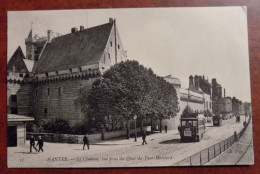 Cpa Nantes ; Le Château , Vue Prise Du Quai Du Port-Maillard - Tramways - Nantes