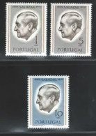 Portugal Stamps 1971 "Salazar" Condition MNH #1106/1107+1108a (12 Perf) - Ongebruikt