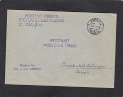 BRIEF AUS PIBRANS MIT FREISTEMPEL NACH DILLINGEN AN DER DONAU. - Ocupación 1938 – 45