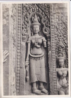 Photo De Particulier  INDOCHINE  CAMBODGE  ANGKOR THOM  Art Khmer Temple Statue A Situer & Identifier Réf 30337 - Asie