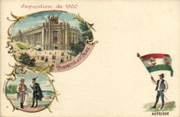 Exposition De 1900 Perspective Du Gr Palais AUTRICHE  Pionnière RV - Exhibitions