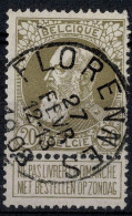 Belgique 1905 COB 75 Belle Oblitération FLORENNES - 1905 Thick Beard