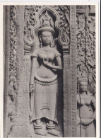 Photo De Particulier  INDOCHINE  CAMBODGE  ANGKOR THOM  Art Khmer Temple Statue A Situer & Identifier Réf 30339 - Asien