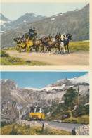 SUISSE - 2 CPSM : Postes Alpestres Suisses -Diligence à 5 Chevaux Au Simplon - Other & Unclassified