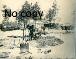 PHOTO FRANCAISE - CANTONNEMENT DU TRAIN DE RAVITAILLEMENT A BOUY PRES LIVRY LOUVERCY - MOURMELON MARNE GUERRE 1914 1918 - Guerre, Militaire