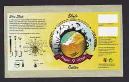 Etiquette De Bière Blonde  -  Rustica  -  Brasserie Vague D'Orge  à  La Bâtie Montgascon  (38) - Cerveza