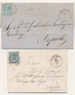 1864/65 ROSSANO DC DUE LETTERE CON TESTO 0,15 CENT DE LA RUE E FERRO DI CAVALLO III TIPO - Marcophilia