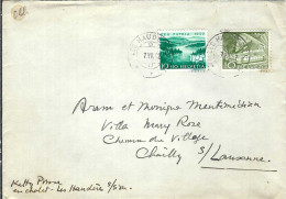SUISSE 1952: LSC Des Haudères Pour Chailly-s-Lausanne - Briefe U. Dokumente