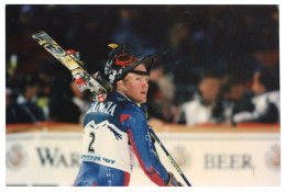 PHOTO DE PRESSE SKI A SESTRIERES  SEBASTIEN AMIEZ  Second   En 1997 - Sporten