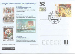 ZT 3 Czech Republic Awarded Stamps -  Mucha 2019 - Cartoline Postali