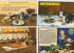 LOT DE  48  C P M  -  RECETTES ET  GASTRONOMIE   DIVERSES  '(ci-joint  20  Modèles )   ( 24  /5 /  27  ) - Recipes (cooking)