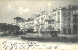 11653484 Lugano TI Quai Seepromenade Brunnen Lugano - Sonstige & Ohne Zuordnung