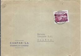 SUISSE 1953: LSC De Viganello Pour Genève - Storia Postale
