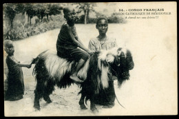 Congo Français Mission Catholique De  BRAZZAVILLE  A Cheval Sur Une Chèvre - Brazzaville