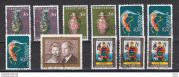 LIECHTENSTEIN:  1974  COMMEMORATIVI  -  INSIEME  11  VAL. RIPETUTI  US. -  YV/TELL. 545//558 - Oblitérés