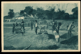 Congo Français BRAZZAVILLE Travaux D'aménagement De La Route Au Bord Du Congo BRABAN Coupure Sur Le Bord - Brazzaville