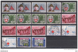 SVIZZERA:  1963  COMMEMORATIVI  -  LOTTICINO  18  VAL. RIPETUTI  US. -  YV/TELL. 705//710 - Used Stamps