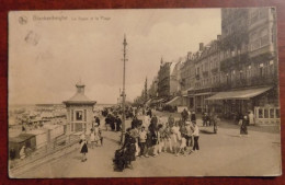 Cpa Blankenberghe ; La Plage Et La Digue 1924 - Blankenberge