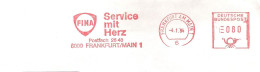 EMA ALLEMAGNE RED METER STAMP ESSENCE PETROLE CARBURANT ENERGIE ENERGYE FINA SERVICE COEUR HERZ Frankfurt Main - Petrolio