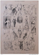 Le Théâtre Illustré -  Folies-dramatiques - Le Revue De "Paris-Cancans" -  Page Original - 1888 - Historical Documents