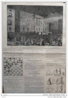 L´hôtel De Ville De Barcelone Le Soir De La Réception Du Jury International - Page Original 1888 - Historical Documents