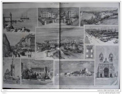 Les Bouches-du-Rhône - La Ville De Marseille - Dessins De M. Gaston Vuillier - Page Original 1888 - Historical Documents