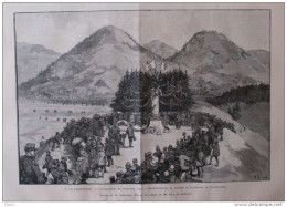 à La Frontiere - Inauguration Du Monument élevé à Raon-lés-Leau - Page Original  1888 - Historical Documents