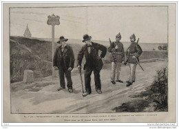 Le 1er Juin à Deutsch-Avricourt - M. Gauthier Et M. Rauner De Saverne, Rentrant En Alsace - Page Original  1888 - Historical Documents