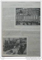 Bureau Central Des Télégraphes - Grandes Salles Des Appareils Télégraphiques - Page Original  1888 - 1 - Historical Documents