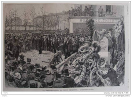 La Manifestation Du Deux Décembre - Le Défilé Du Cortège  -  Page Original 1888  ( 2 ) - Historical Documents