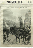 Les Manifestation Antiboulangistes - Incident De La Place Saint-Michel - Page Original 1888 - Historical Documents