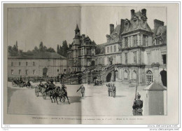 Fontainebleau - Arrivée De M. Le Président Carnot à Sa Résidence D´été - Page Original 1888 - Historische Dokumente