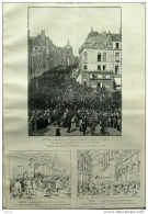 Douai - Le Général Boulanger Se Rendant à L'hôtel De Flandre - Page Original 1888 - Documenti Storici