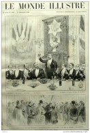 Le Banquet Offert Par La Ligue Des Patriotes Au Général Boulanger  - Page Original 1888 - Documenti Storici