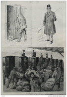 Le Cocher - L'armoire Du Cocher - Le Chargement Des Voitures - Page Original 1888 - Documenti Storici