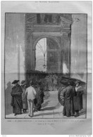 Rome - Le Jubilé Pontifical - Les Abords De La Porte De Bronze Au Vatican - Page Original - 1888 - Historische Documenten