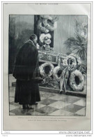 L´empereur Frédéric III Devant Le Cercueil De Son Père à Charlottenburg - Page Original 1888 - Historische Dokumente