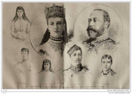 Noces D´Argent Du Prince De Galles - Princesse Maud - Princesse Louise - Princesse Victoria - Page Original -  188 - Documents Historiques