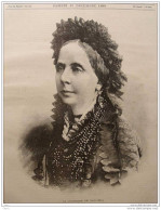 Duchesse De Galliera - Herzogin Von Galliera - Old Print - Alter Druck Von 1888 - Historische Dokumente