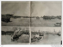 Arrivée Au Port Du Havre Du Président Carnot  - Arsenal De Cherbourg - Page Original 1888 - Historische Dokumente