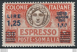 1940 Somalia Espresso Turrita L. 1,25 Su 30b. MNH Sassone N. 8 - Andere & Zonder Classificatie