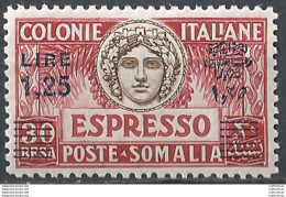 1927 Somalia Espresso L. 1,25 Bc. MNH Sassone N. 7 - Altri & Non Classificati