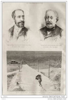 Henry De Péne - Stephen Heller - L´hiver Dans Le Jura - Le Facteur Sous La Neige - Page Original -  1888 - Historische Dokumente